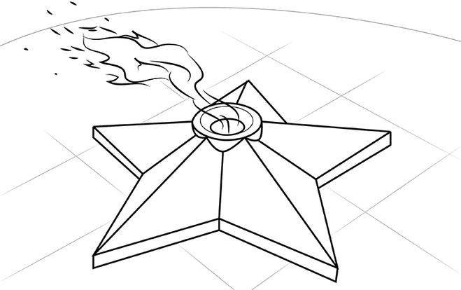 како нацртати вјечни пламен