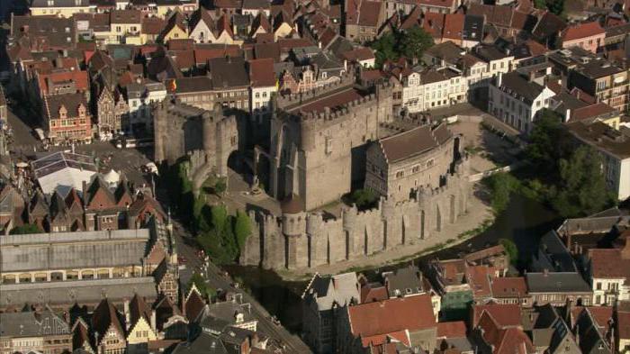 Замак грофа Фландрије: историја и опис структуре